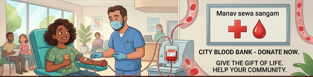 City blood bank and donation outreach — Manav Seva Sangam Hospital, Tohana